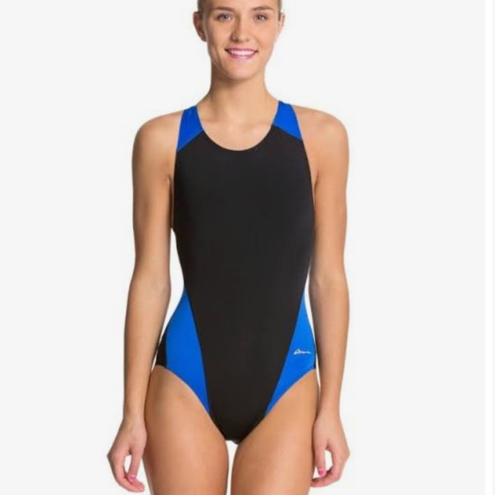 Dolfin Ocean Blue & Black Swimsuit  in 32